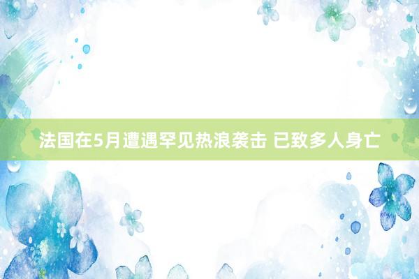 法国在5月遭遇罕见热浪袭击 已致多人身亡