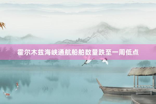 霍尔木兹海峡通航船舶数量跌至一周低点