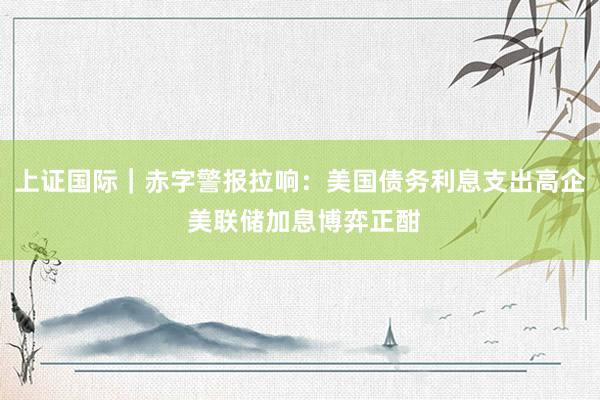 上证国际｜赤字警报拉响：美国债务利息支出高企 美联储加息博弈正酣