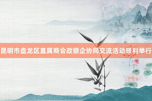 昆明市盘龙区直属商会政银企协同交流活动顺利举行